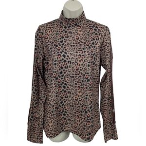 Daily Sports Mock Neck Athletic Top Sz M